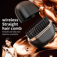 GlowPro™ Mini Wireless Hair Straightening Comb – Portable Rechargeable Styling Tool