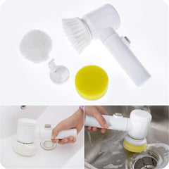 Multi-Purpose Electric Cleaning Brush: 5-in-1 Cleaning Power