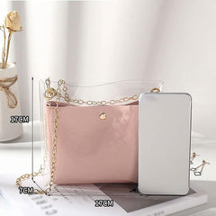 Transparent Bucket Bag Pink